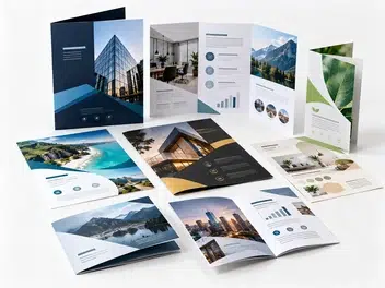 Folders, flyers e panfletos impressos em diferentes formatos